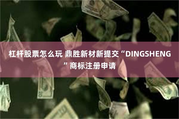 杠杆股票怎么玩 鼎胜新材新提交“DINGSHENG”商标注册申请