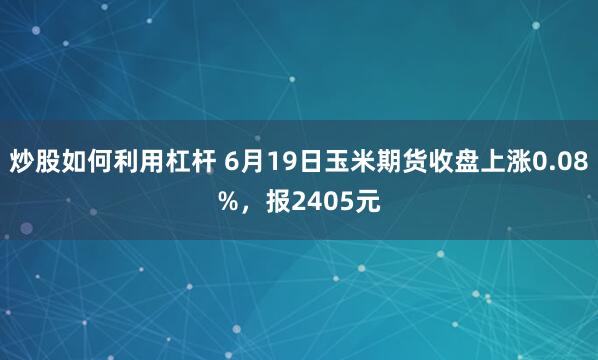 炒股如何利用杠杆 6月19日玉米期货收盘上涨0.08%，报2405元