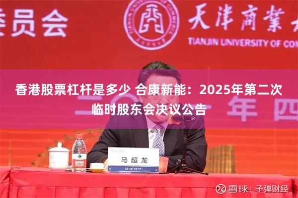香港股票杠杆是多少 合康新能:2025年第二次临时股东会决议公告